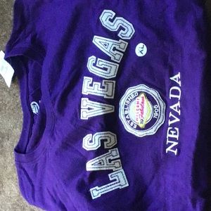 Ladies xl purple Las Vegas short sleeve tee